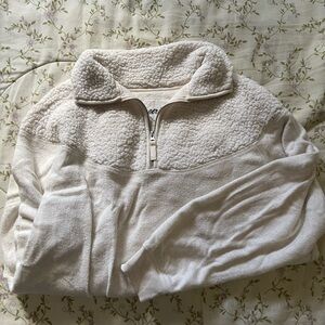Aerie Sherpa Half Zip Sweater